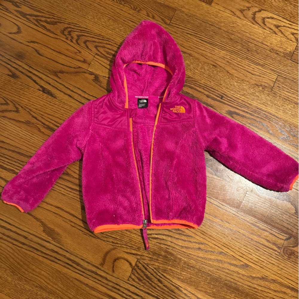 The North Face Vibrant Pink and Orange Fleece Jacket
